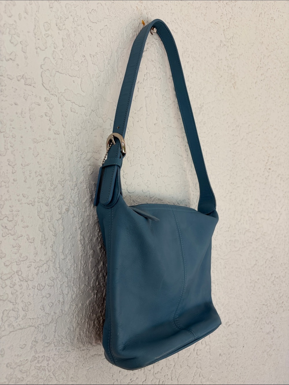 VINTAGE RARE Coach Soho Mini Bucket Bag (or Mini Lightweight Bag) TEAL color - Picture 3 of 14
